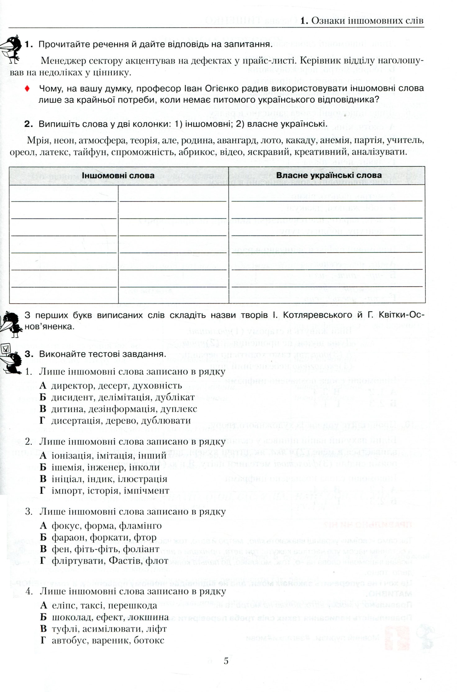 Українська мова. Правопис у таблицях, тестові завдання. Фото N5